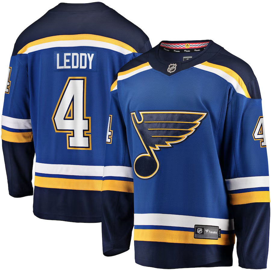 Men's St. Louis Blues Nick Leddy #4 Blue Home Breakaway Jersey